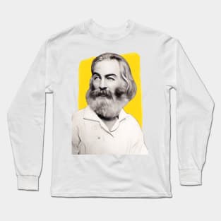 American Poet Walt Whitman illustration Long Sleeve T-Shirt